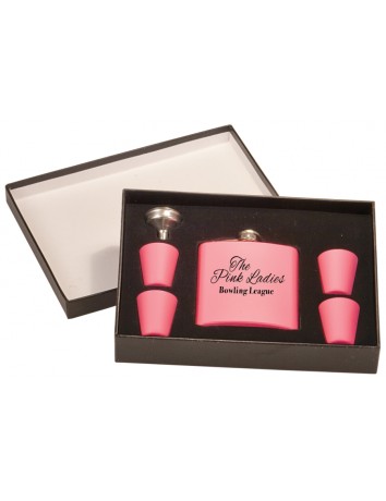 Pink Flask Set with Presentation Box