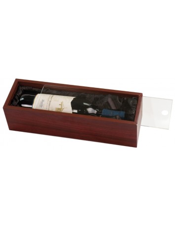 Wine Bottle Presentation Box with Acrylic Lid
