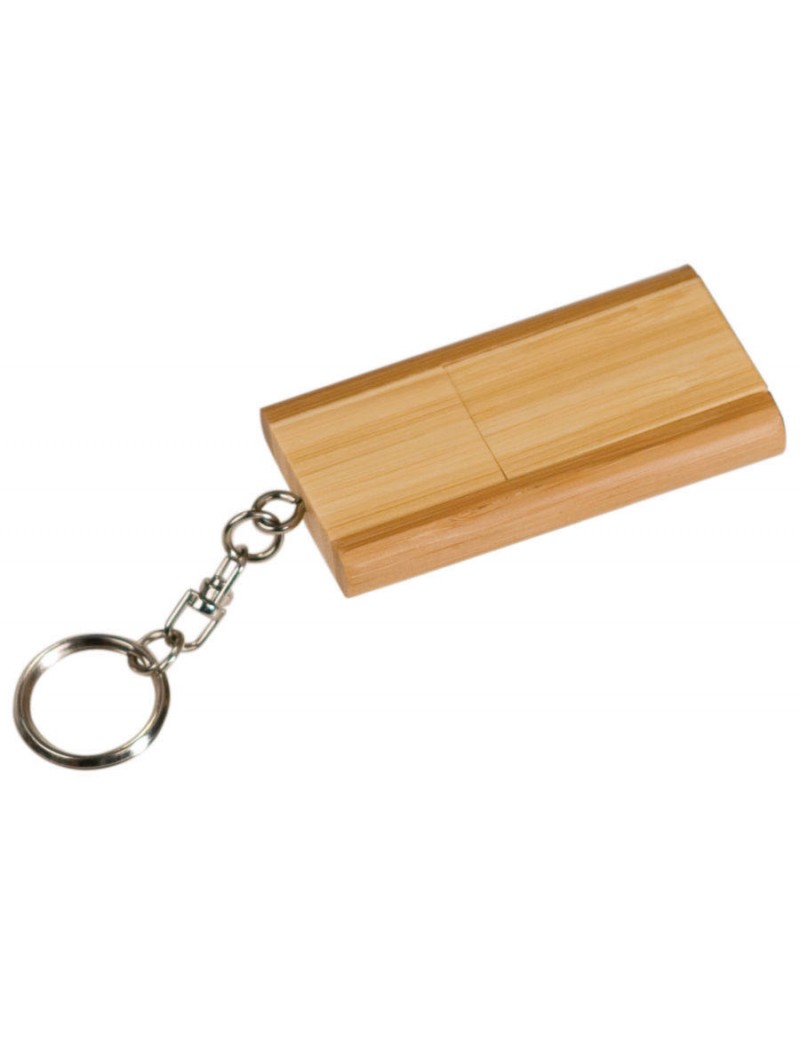 USB Bamboo Flip Keychain