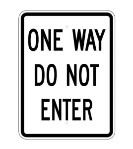 One Way Do Not Enter