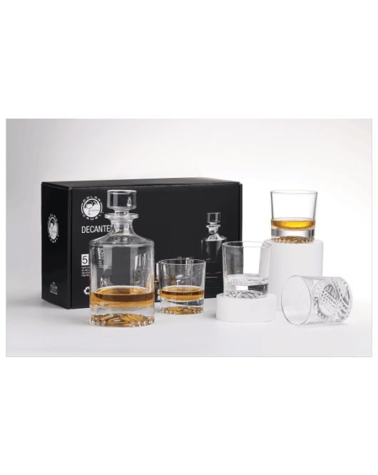 Decanter with Glasses, Round