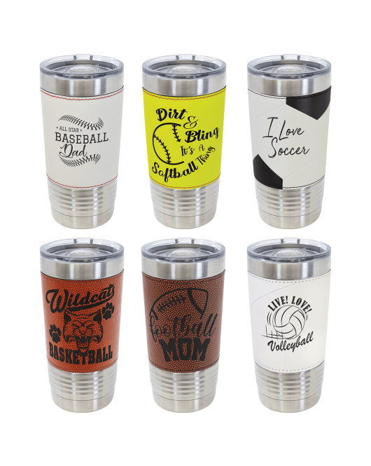 Leatherette 20oz Tumbler Sports Series
