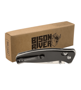 Bison River 4 1/2&quot; Button Lock Folding Knife with Clip