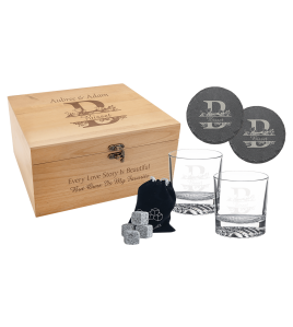 Whiskey Set in Wood Gift Box