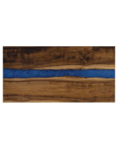 Acacia Serving Board with Blue Pearl Resin River