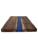 Acacia Serving Board with Blue Pearl Resin River