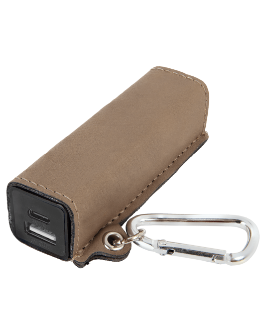 Leatherette Power Bank with USB-C Cord