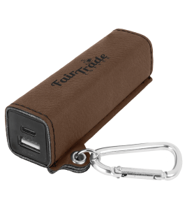 Leatherette Power Bank with USB-C Cord