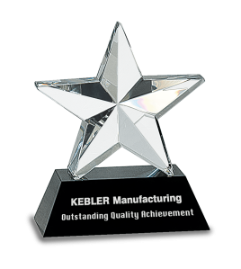 3D Star on Black Base