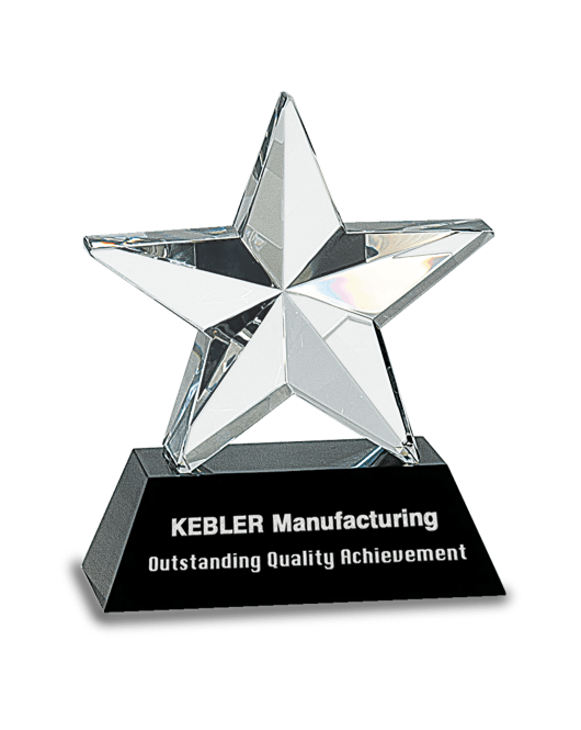 3D Star on Black Base