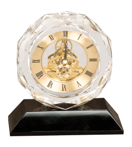 Small Crystal Gold Clock