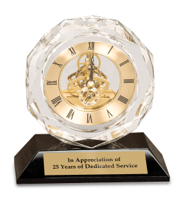 Small Crystal Gold Clock