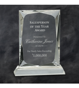 Crystal Rectangle on Clear Base