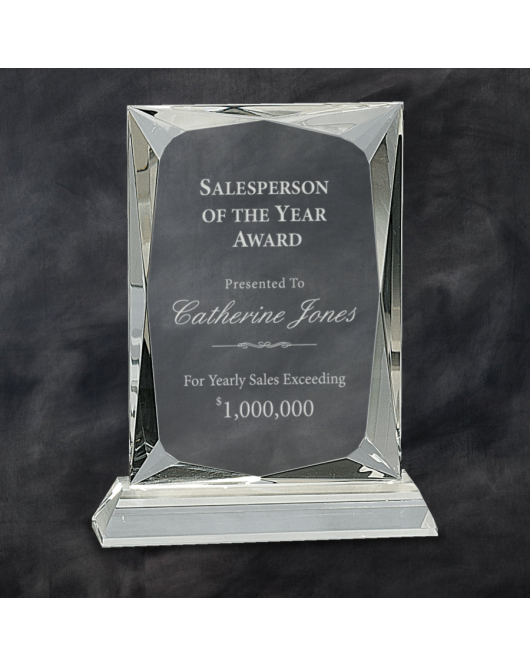 Crystal Rectangle on Clear Base