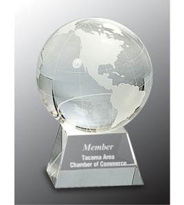 Crystal Globe on Clear Base