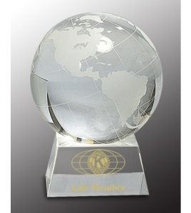 Crystal Globe on Clear Base