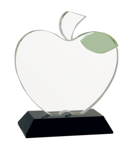 Crystal Apple on Black Base