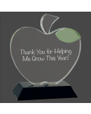 Crystal Apple on Black Base