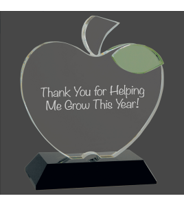 Crystal Apple on Black Base