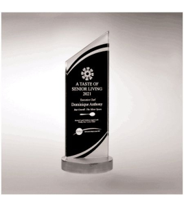 Black Peak Glass with Frosted Accents