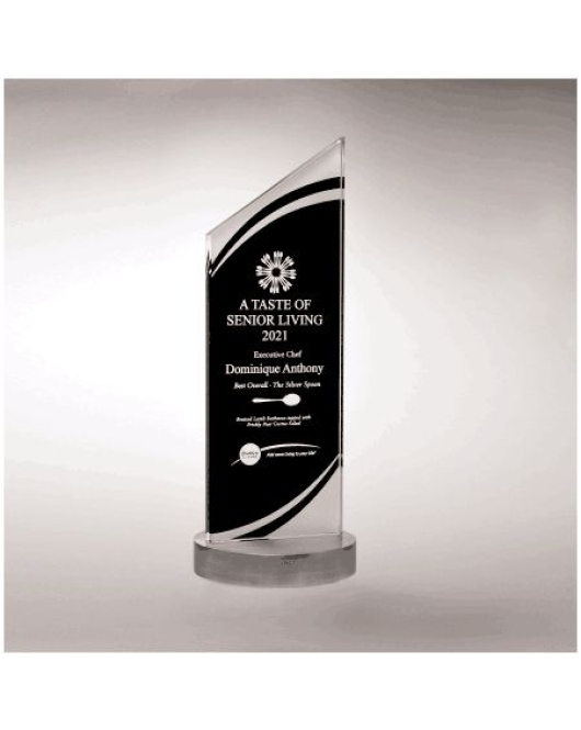 Black Peak Glass with Frosted Accents