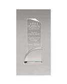 Glass Award with Matte Metal Arch Base