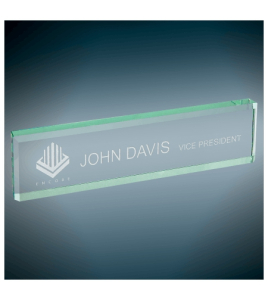 Glass Desk Wedge - Jade