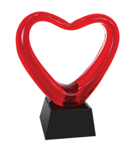 Art Glass, Red Heart