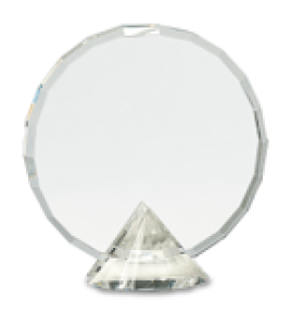 Round Crystal on Clear Diamond Base