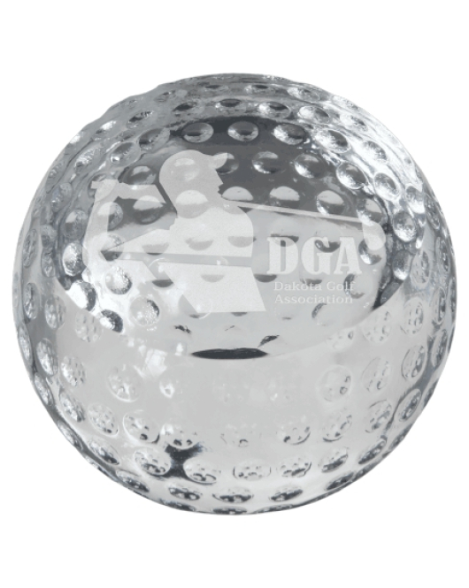 Crystal Golf Ball Paperweight