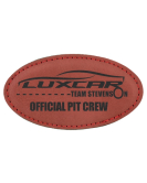 Leatherette Name Tag, Oval Stitched