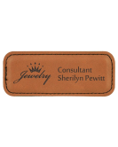 Leatherette Name Tag, Small Stitched