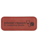 Leatherette Name Tag, Small Stitched