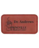 Leatherette Name Tag, Large Stitched