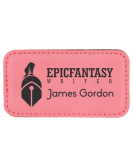 Leatherette Name Tag, Large Stitched