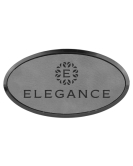 Leatherette Name Tag, Oval Frame