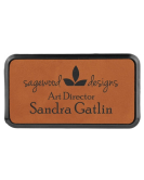 Leatherette Name Tag, Large Frame