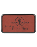 Leatherette Name Tag, Large Frame