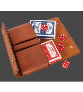 Leatherette Card and Dice Set