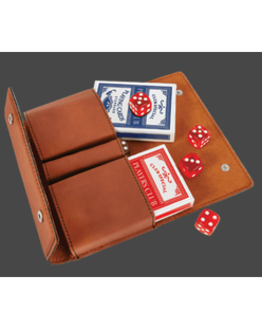 Leatherette Card and Dice Set