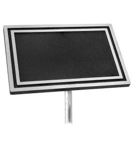 Cast Aluminum Sign with Rod