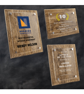 Barnwood Plaque with Floating Acrylic Plate