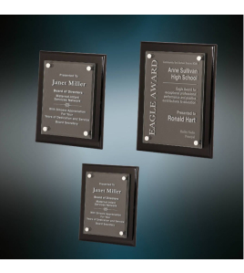 Piano Finish Plaque with Floating Glass Plate