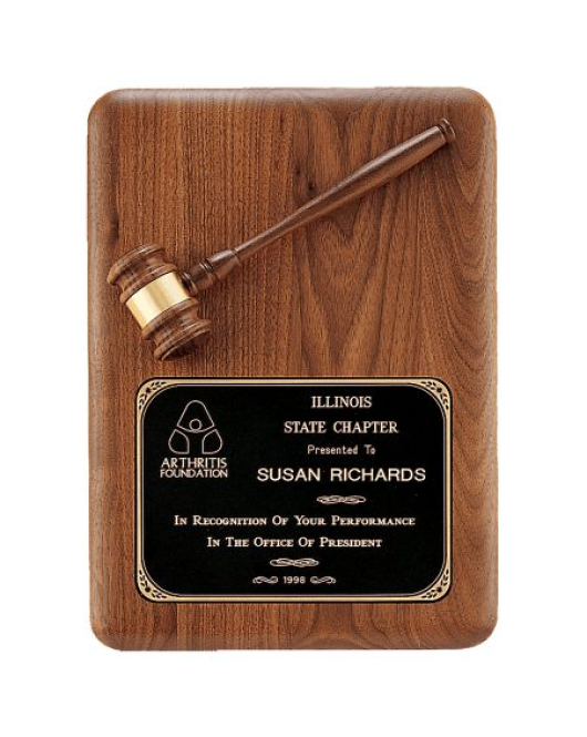 Gavel Florentine Plaque