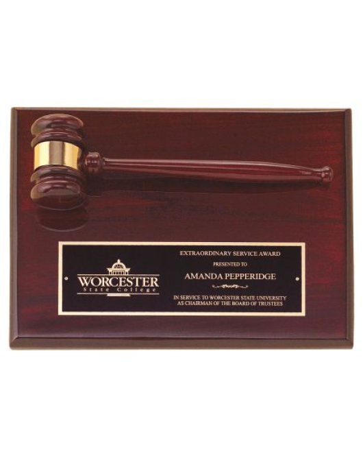 Gavel Plaque with Rosewood Gavel