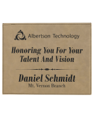 Leatherette Plaque - Light Brown