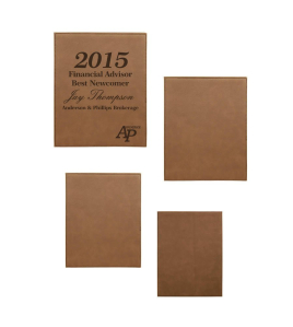 Leatherette Plaque - Dark Brown