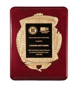 Rosewood Piano Finish Scroll Frame Plaque