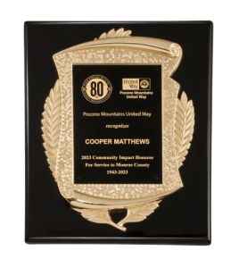 Black Piano Finish Scroll Frame Plaque