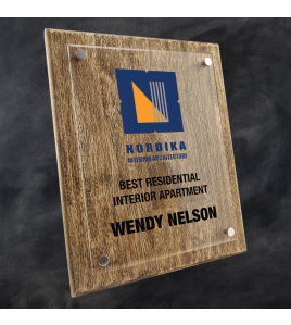 Barnwood Plaque with Floating Acrylic Plate